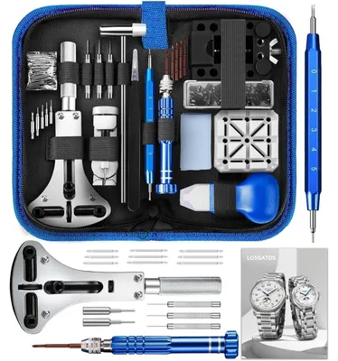 Produktbild von Uhren Reparaturset 149-tlg. für Batteriewechsel und Armbandeinstellung, inkl. Werkzeugtasche
