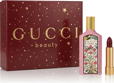 Produktbild von Gucci Flora Gorgeous Gardenia EDP 100 ml + Lippenstift 509 Rouge De Beauté Brillant 1,8 g (woman)