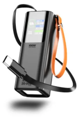 Obrázek produktu pro Powerbank Bigee 20 000 mAh, USB-C, PD 100W + kabel, černý