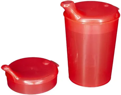 Produktbild von NITRAS Schnabelbecherset - Polypropylen - 250ml - 50 Becher - rot