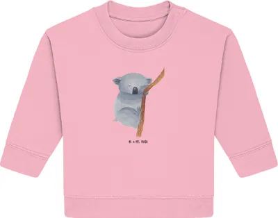 Produktbild von Mr. & Mrs. Panda Organic Baby Pullover Koalabär 12. - 18. Monat - Baumwolle Pink - Geschenk, Lustige Sprüche, Schlafzimmer, Traum, Bullover, schlafen, Bär, Koala, Träumen
