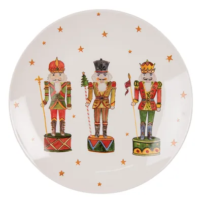 Produktbild von Clayre & Eef Frühstücksteller Ø 20 cm Beige Porzellan Nussknacker