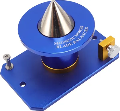 Obrázek produktu pro Magnetický vyvažovač nožů k montáži na stěnu, hliníková slitina 339075B, přesný vyvažovač pro sekačky na trávu, modrá barva