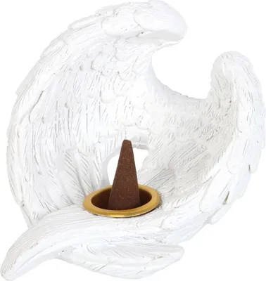Image de Something Different - Porte-cônes d'encens, Résine, Ailes d'ange SD5670 (Taille unique) (Blanc)