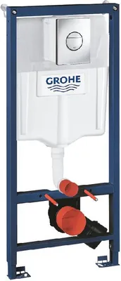 Immagine prodotto di Grohe Rapid SL - Installazione a parete per WC sospeso, pulsante Nova Cosmopolitan, cromo 38860000