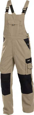 Immagine prodotto di DASSY® Versailles salopette bicolore con tasche per ginocchiere KHAKI/BLACK taglia 54 lunghezza: MENO
