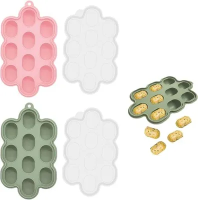 Produktbild von Silikonische IJsblokjesformen, Vriescontainer für gefrorene Snacks und Porridge