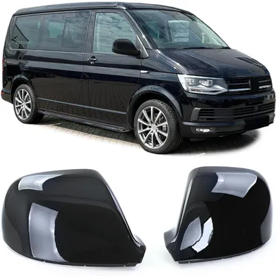 Produktbild von SCHWARZ GLANZ Komplette Spiegel Gehäuse für VW T5 2009- T6 2015- Amarok 2010-
