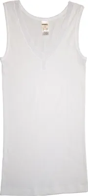 Produktbild von HERMKO 1732599 Damen Longshirt mit V-Ausschnitt und schönem Spitzenabschluss, Farbe:weiß, Größe:36/38 (S)