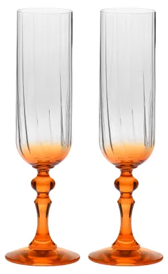 Obrázek produktu pro KROSNO Bubble Oranžové Skleničky na šampaňské, Sada 2, 200 ml