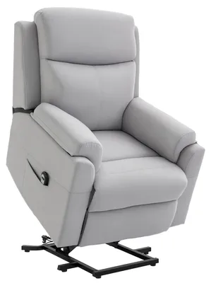 Zdjęcie produktu dla Fotel TV 713-094V90LG, dla seniorów, fotel relaksacyjny, elektryczny, z funkcją spania i stania, funkcja rozkładania, szary, 83 x 89 x 102 cm