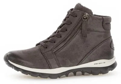 Immagine prodotto di Gabor Comfort 96868-39 Rollingsoft stivali da donna, pelle, grigio scuro, NUOVO - stivali / stivaletti da donna, grigio, pelle (nubuk oil/dritan)