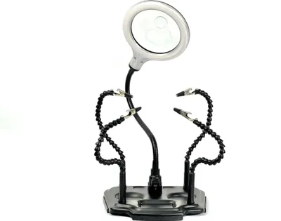 Produktbild von Helfende Hände mit LED Lupe 4 flexible Arme ZD-11M-2