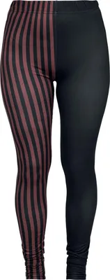 Produktbild von RED by EMP Damen schwarz-rote Leggings mit Streifen L
