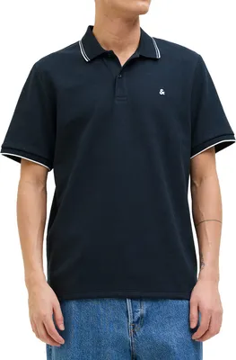 Image de Jack & Jones Austin Polo Tissu léger et extensible, Coupe normale, Avec patte de boutonnage