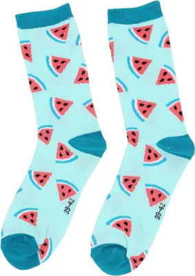 Immagine prodotto di set di 3 calzini - Comodi calzini per il tempo libero con design a melone (taglia 35-38)