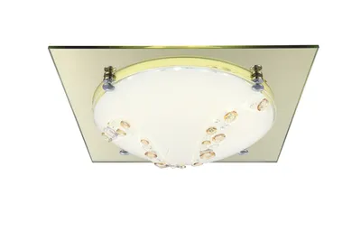 Produktbild von Globo Deckenleuchte Dl Chrom, Goldfärbiger Spiegelrand, 1Xled 48255-12