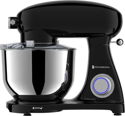 Produktbild von KitchenBrothers Küchenmaschine 1800W Schwarz - 6,2L Aluminium-Rührschüssel