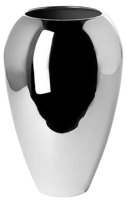 Produktbild von Fink MALANA, Vase, vernickelt, Eisen, glatt, silberfarben, L. 17 cm, B. 17 cm, H. 26 cm, D. 17 cm 157141