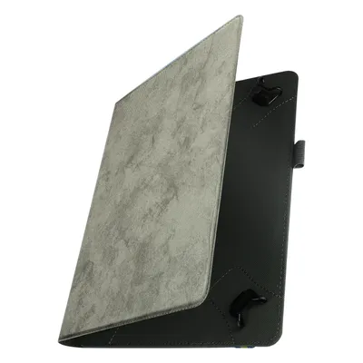 Image de Avizar, étui universel pour tablette de 10 pouces, motif marbre, gris, avec fonction support