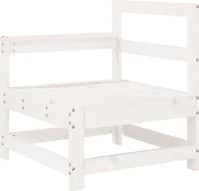 Produktbild von 7-tlg. Garten-Lounge-Set Weiß Massivholz Kiefer