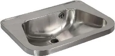 Produktbild von Sanela Edelstahl - Waschtische - Waschtisch mit Überlauf 600x420 mm, Edelstahl SLUN 26A