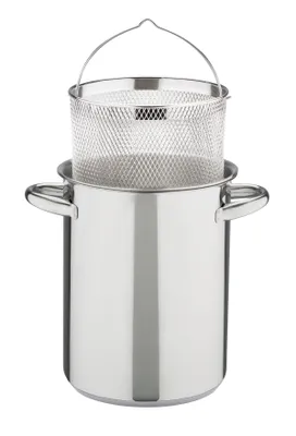 Immagine prodotto di Pentola per asparagi e spaghetti GSW da 16 cm con coperchio in vetro, 643160, acciaio inox, circa 4,2 L