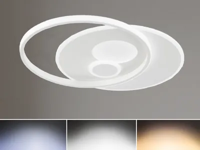 Produktbild von Wofi LED Deckenleuchte Akon weiß 52cm 38W 3000lm CCT 2700K-5500K dimmbar Fernbedienung