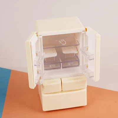 Produktbild von Puppenhaus Miniatur Kühlschrank Modell Kühlschrank - 1:12 Maßstab - Kunststoff - 11,4 x 5,9 x 5 cm