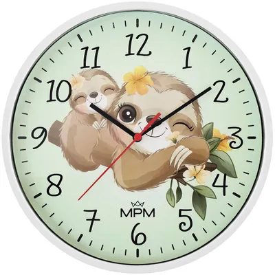 Zdjęcie produktu dla Zegar ścienny dla dzieci Sloth E01M.4267.00