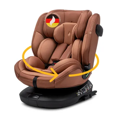 Produktbild von Osann Eno360 2, Kindersitz 360 drehbar mit Isofix 40-150 cm, Reboarder mit Isofix und Top-Tether – Caramel
