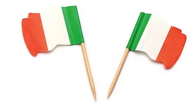 Produktbild von Fahnenpicker Italien wehend aus Holz, 8 cm, 144 Stück