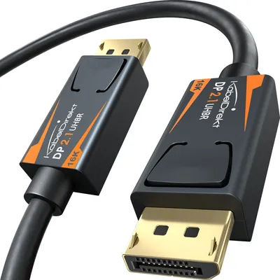 Produktbild von KabelDirekt – 16K Gaming DisplayPort-Kabel 2.1 – 3m – DP80, 80Gbit/s