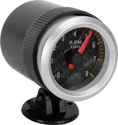 Obrázek produktu pro Otáčkoměr 52 mm/2,05 palce 0-8000 ot/min Ukazatel z uhlíkových vláken 12V univerzální pro 4 6 8 válcové motory SUV