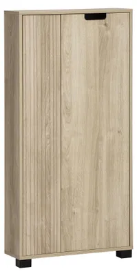 Immagine prodotto di Mobile contenitore Schildmeyer Emmik 159446, bianco effetto legno di quercia/a righe, 59,8 x 19,5 x 12 cm