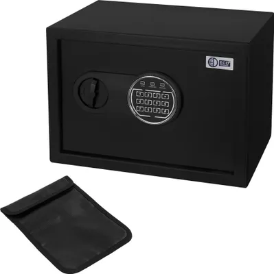 Obrázek produktu pro ECD Germany Trezor Trezor 16L 35x25x25cm Ocelový nástěnný trezor s ohnivzdornou kapsou Digitální klávesnice pro šperky a hotovost Nábytkový trezor PIN kód a klíč