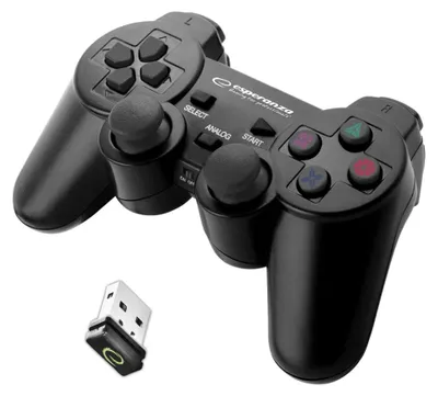 Productafbeelding van Esperanza Draadloze Gamepad 2,4 GHz, compatibel met PS3/PC, USB, Gladiator, zwart