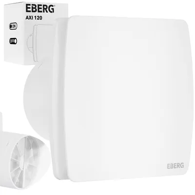 Zdjęcie produktu dla EBERG AXI 120 Wentylator Łazienkowy 120 mm Klapa Zwrotna Biały