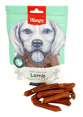 Produktbild von Wanpy Lammwürstchen im Ofen gegrillt