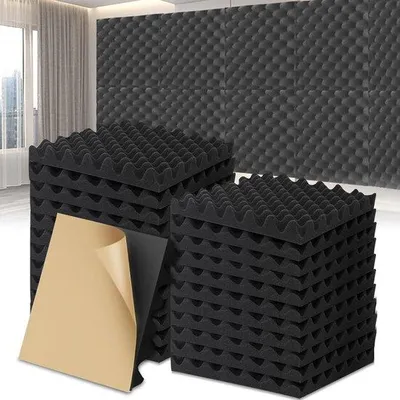 Produktbild von Famanu Akustikpaneel 24 Stück - Schwarz 30x30x2,5 cm