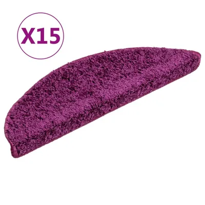 Zdjęcie produktu dla Maty na schody 15 szt. 56x17x3 cm Fioletowe półokrągłe
