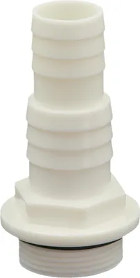 Produktbild von HAF 1x ABS Schlauchtülle O-Ring mit 32mm 38mm x 1 1/2" | Schlauchtülle x Außengewinde | Schlauchverbinder aus weißem ABS | PN10 für Pool und Teich