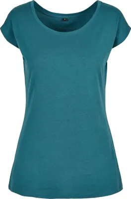 Image de Build Your Brand - T-shirt à encolure large pour femme LT3457 (XXL) (bleu pétrole)