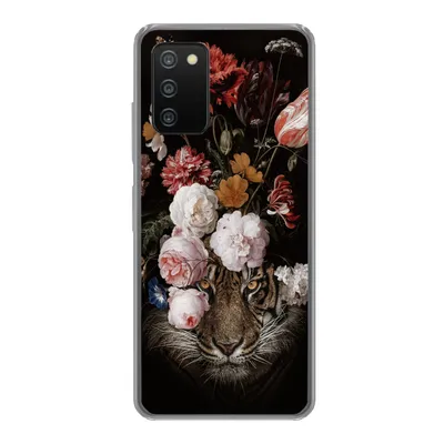 Produktbild von MuchoWow® Handyhülle Schutzhülle Hülle für Samsung Galaxy A03s Blumen - Jan Davidsz de Heem - Tiger - Gemälde - Stillleben - Alte Meister Silikon Softcase Handy Hülle - Schutz