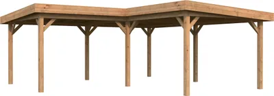 Produktbild von Pavillon Palmako Lenna 16,6 m² 588 x 588 cm tauchimprägniert braun