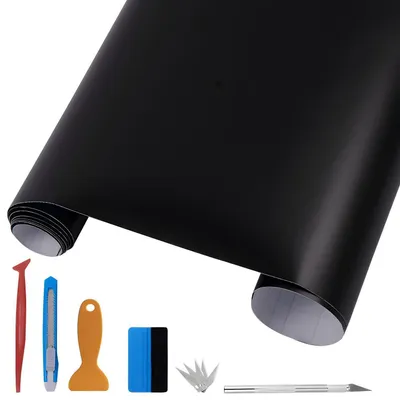 Produktbild von Auto Folie Schwarz Matt Carbon Blasenfrei 150 x 300 cm
