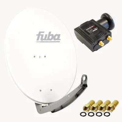 Produktbild von Fuba daa 780 Satellitenantenne Aluminium in Weiss HDTV 3D 4KPremiumX DELUXE Twin LNB Sat