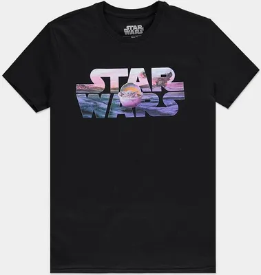 Produktbild von Star Wars Baby Yoda Logo T-Shirt Schwarz – Offizielles Merchandise -  M