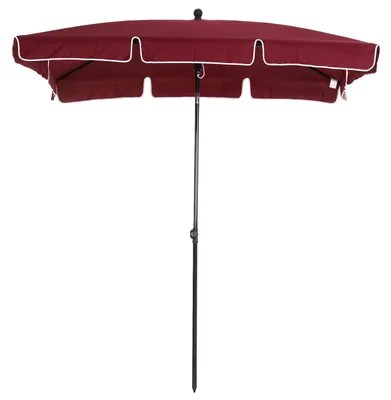 Produktbild von Sonnenschirm Gartenschirm - Aluminium-Gestell - 198×130×245 cm - Rechteckig - Bordeauxrot
