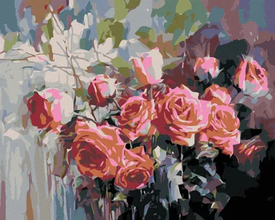 Produktbild von Diamondi - Diamond painting - EINFACH EIN WUNDERSCHÖNER BLUMENSTRAUß, 40X50 cm, mit Keilrahmen (bereits gespannt)